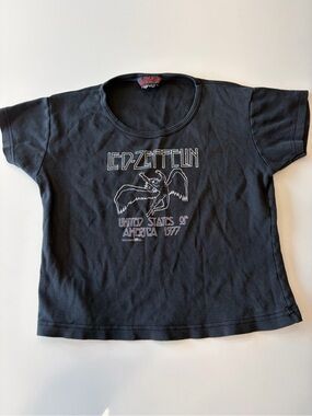 Supra Black Kids' Short Sleeve LED Zeppelin Graphic Tee